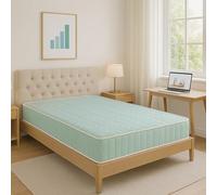 King of Dreams Luxe Matelas Mousse Rembourrage 100% polesther - Face : 32% Laine, 58% Polyester, 5% Nylon, 5% Fibre scriliche 350 GR/m2 - Hauteur 19 cm - Soutien Ferme - (140x190)