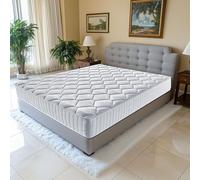 King of Dreams Matelas memoryplus a Ressorts + 3 cm Matelas Face de Contact Latex en 70 Kg/m3 + Alese 140x190 Hauteur +/- 22 cm - Accueil Moelleux - Soutien Equilibre - 5 Zones de Confort -