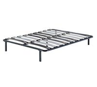 King of Dreams Patrick - Solide et Confortable Sommier Cadre a Lattes + Pieds 140x200 x 29 cm en Metal - 2 x 9 Larges Lattes de 12,5 cm - Montage Rapide et Facile - epaisseur du Metal +/- 1,2 mm