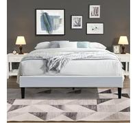 King of Dreams Sommier 140x200 cm Tapissier déhoussable Housse Lavable Blanc + Pieds en 20 cm 2 x 13 Lattes - Anna- revetement