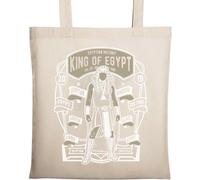 King of Egypt Pharaon Egyptian History Sac fourre-tout en coton naturel écologique Beige
