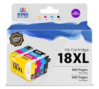 King of Flash neuf Imprimante compatible cartouches d'encre Cyan, magenta, jaune, noir pour Epson t1815 - EPSON XP-30, 102, 202, 305, 405, 205, 302, 415, 415, 412, 315, 312, 215, 212, 405 WH Imprimantes - 1 Set of 4