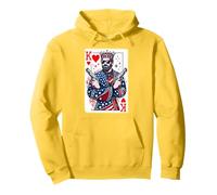 King Of Hearts Carte à jouer patriotique USA États-Unis Sweat à Capuche