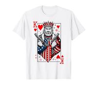 King Of Hearts Carte à jouer patriotique USA États-Unis T-Shirt