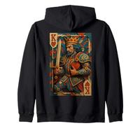 King of Hearts Playing Card Fantasy Paper Cut Lucky Poker Sweat à Capuche