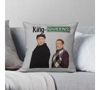 King Of Queens Doug Heffernan Arthur Spooner Taie d'oreiller carrée en polyester et lin velours Fermeture éclair