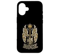 King of Rock and Roll Guitare Vintage Rock Music Coque pour iPhone 16