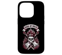 King of Rock Skull Guitare Vintage Rock Music Coque pour iPhone 14 Pro