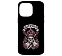 King of Rock Skull Guitare Vintage Rock Music Coque pour iPhone 14 Pro Max