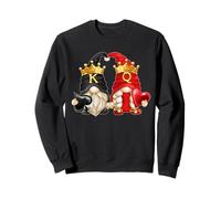 King of Spades and Queen of Hearts with Funny Garden Gnomes Sweatshirt