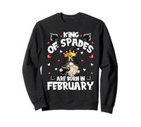 King of Spades Legend Born in February Birthday Poker GNOME Sweatshirt