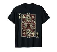 King of Spades Skull Men Jeu de Cartes de Poker Grunge Biker T-Shirt