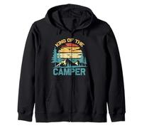 King of The Camper Rétro Vintage Camping Voyage Sweat à Capuche