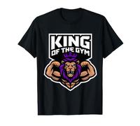 King of The Gym Lion Musculation Musculation T-Shirt Graphique avec Valeur