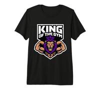 King of The Gym Lion Musculation Musculation T-Shirt Haut de Gamme