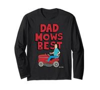 King of The Hill Father's Day Dad Mows Best Hank Rides Mower Manche Longue