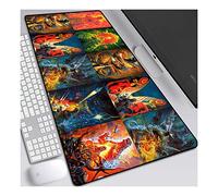 King of The Monsters 900x400mm Tapis de Souris XXL Multifonction Gaming Mousepad XXL Grand sous Main, Anime Souris 3mm Bureau Anti-Glissant Surface Texturée pour Ordinateur, H