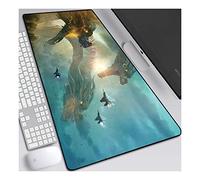 King of the Monsters Tapis de Souris Gaming XXL, 900x400mm, Anime Mouse Pad - Surface spéciale améliore la Vitesse et la précision, 3mm Base en Caoutchouc Antidérapant Surface-pour Ordinateur et PC, A