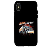 King of The Road Semi Trucker Driver Big Rig Design Coque pour iPhone X/XS