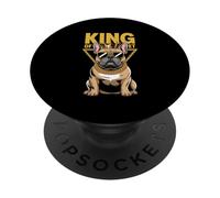 King of The Street Bouledogue français Attitude PopSockets PopGrip Adhésif