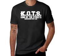 King of The Streets K.O.T.S. Underground Fight Club T-Shirt Vintage t Shirt Blank t Shirts t Shirts for Men Pack Black S