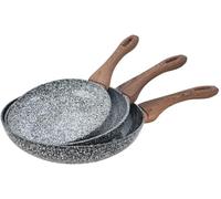 King Poêle Hoff Set de poêles 3 pièces 20/24/28 cm Granit Wood Line KH de 1030