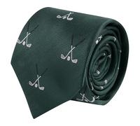 King & Priory Cravate brodée à chevrons pour clubs de golf Vert foncé
