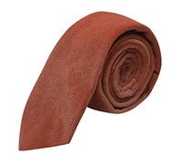 King & Priory Cravate de luxe en velours texturé bronze marron, marron, taille unique
