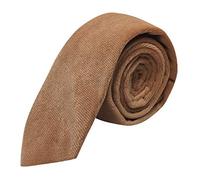 King & Priory Cravate de luxe en velours texturé marron fauve, marron, taille unique