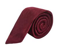 King & Priory Cravate en velours bordeaux, bordeaux, taille unique
