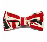 King & Priory Nœud papillon Union Jack pour homme, nœud papillon Grande-Bretagne, Rouge, taille unique