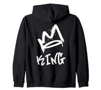 King Queen Avec Couronne Couple assorti Sweat à Capuche
