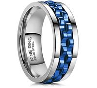 King Ring Bagues pivotantes de 8 mm - Bagues ultra polies pour homme et femme - Conçu aux États-Unis, 8, Métal, Aucune pierre précieuse