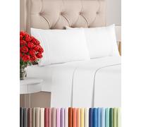 King Size 4 Piece Sheet Set - Comfy Breathable & Cooling Bed Sheets Set - Hotel Luxury Bedding for Women, Men, Kids, Teens, Boys & Girls - Deep Pockets, Ultra-Soft and Wrinkle Free - Oeko-Tex - White