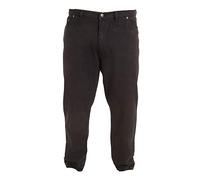 King Size Taille Hommes Jeans Coupe Confort Jeans Duke Rockford Denim Noir Pantalon - Noir, Homme, Tour de taille 117cm x longueur 86cm