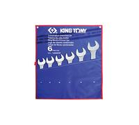 KING TONY 1296Mrn Jeu de 6 clés mixtes Jumbo Type avec pochette Tetoron 34 mm - 50 mm