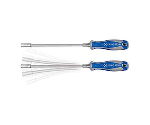 KING TONY 145307 Tournevis Flexible Emmanchés, 9.7 mm