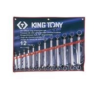 KING TONY 1710MR Trousse de Clés Polygonales Contrecoudes Métriques, Set de 10