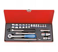 KING TONY 3520MR03 Coffret de Douilles Métriques et Accessoires, Set de 20, 3/8"