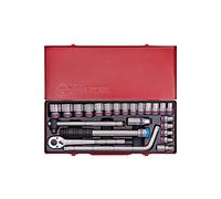 KING TONY 4033SR Coffret de Douilles Pouces et Accessoires, Set de 24, 1/2"