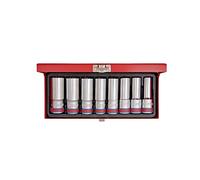 KING TONY 4208SR Coffret de Douilles Longues Pouces, Set de 8, 1/2"