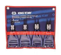 KING TONY 42134GP Trousse de Pinces Circlips Becs Coniques, Set de 4
