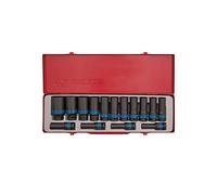 Coffret de douilles longues 1/2" à choc métriques - 15 pièces - 4415MP