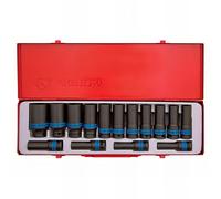 KING TONY 4415MP02 Coffret de Douilles Longues à Choc Métrique, Set de 15, 1/2"