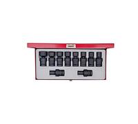 KING TONY 4450MP Coffret de Douilles à Choc Courtes avec Cardan Métrique, Set de 10, 1/2"