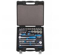 KING TONY 7560MRE Kit de vasos y accesorios 1/4" y 1/2" Hexagonal EVAWAVE pour professionnels et bricoleurs, pour des travaux de bricolage et un montage précis, 23 pzas