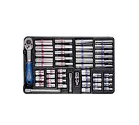 King Tony 92548CR Thermoformé de Douilles et Accessoires 1/4" Métriques et Pouces, Lot de 48