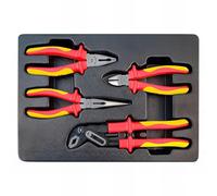 KING TONY 940604GP Thermoformé de Pinces Électriciens, Set de 4