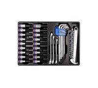 KING TONY 990131MR Thermoformé de Clés et de Douilles Tournevis Torx® et 6 Pans, Set de 31