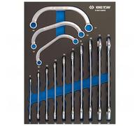 KING TONY 990313MRE Módulo espuma + PP 13 llaves fijas y semi redondas pour professionnels et bricoleurs, idéal pour des travaux et des assemblages précis, version soigneusement sélectionnée